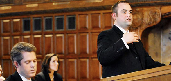 Attorney Matthew Hug in Court